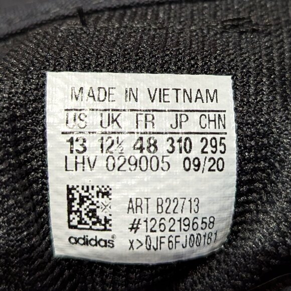 Adidas 3MC Black Size 13 48 Vegan Mens Shoes - Picture 7 of 7